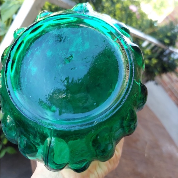 Vintage Emerald Green Empoli Textured Genie Bottle - Made in Italy - Picture 5 of 7
